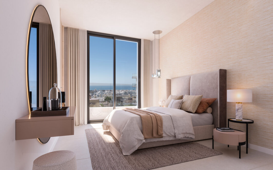 Трикімнатні апартаменти в Бенальмадені біля моря з терасою