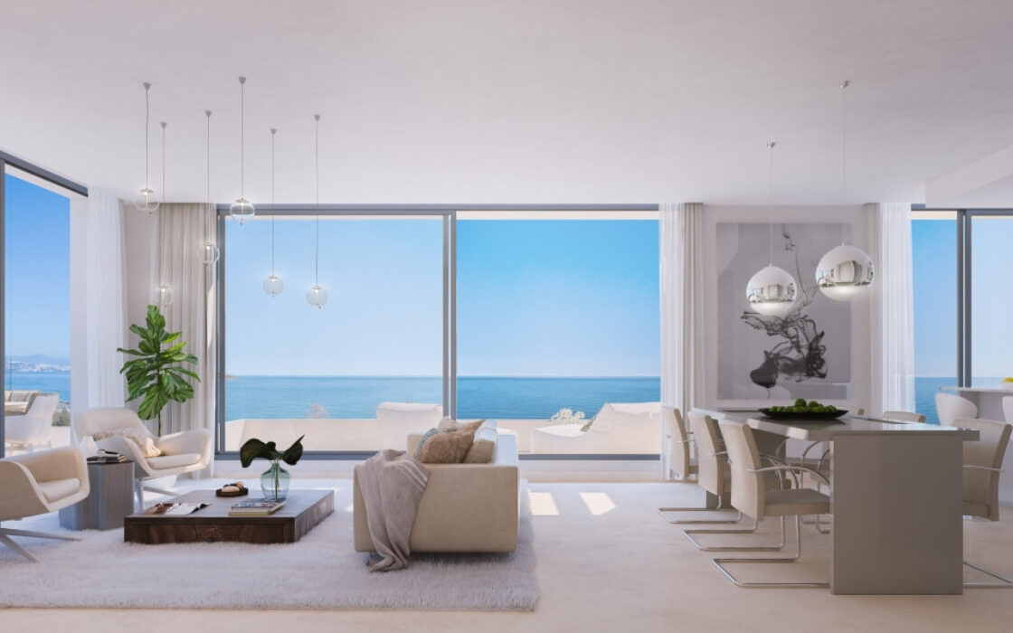 Двухспальные апартаменты на первом этаже в Михас-Коста с террасой 69.83 кв.м