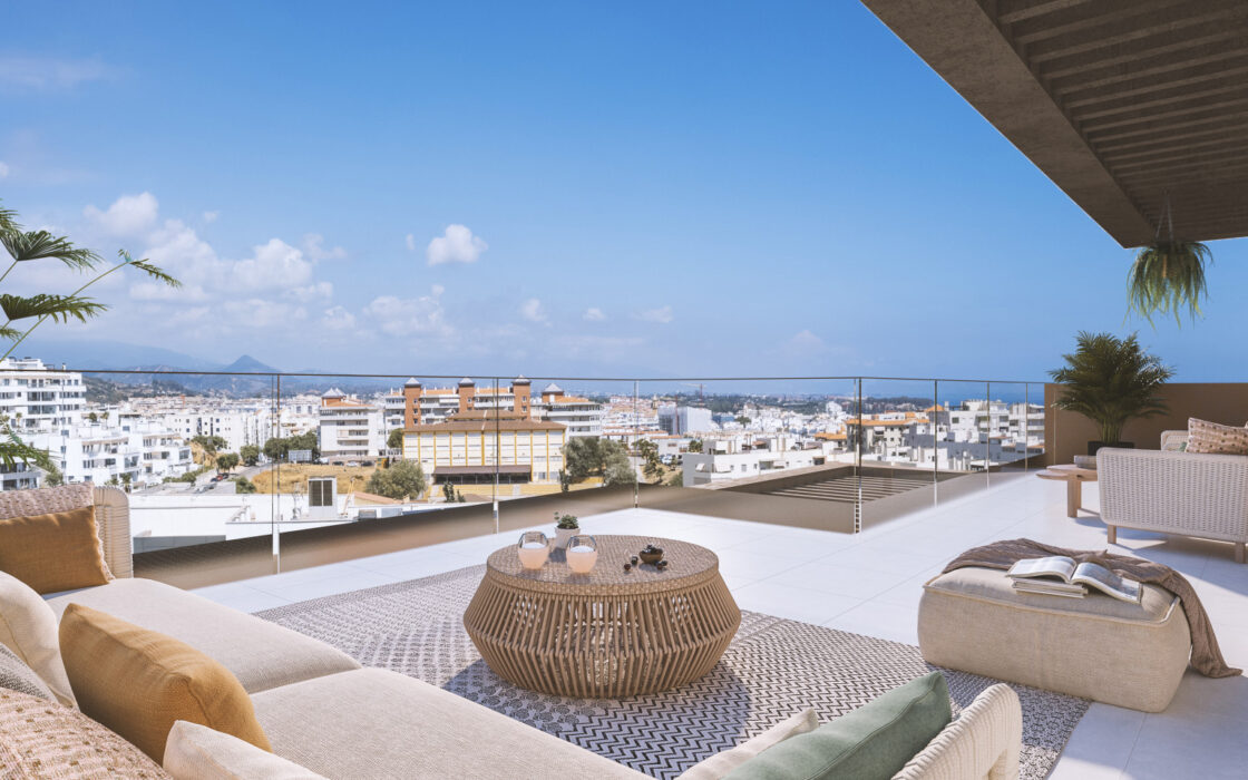 Квартири у моря в Естепоні 3 кімнати 98 кв.м з терасою