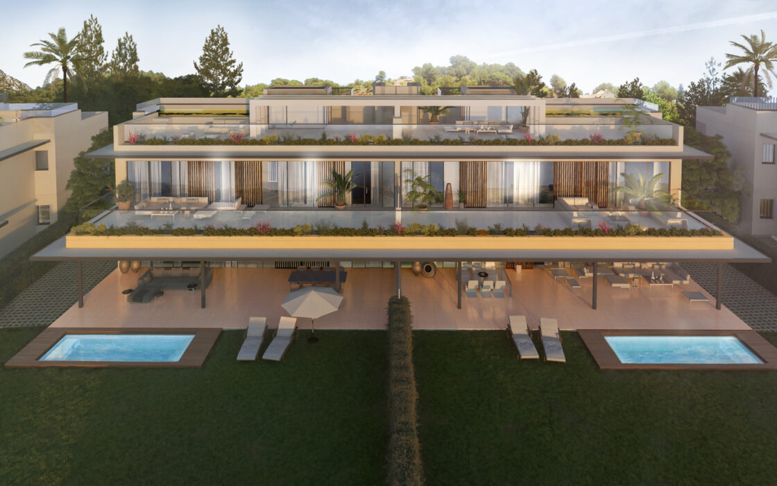 Четырехкомнатные апартаменты в Марбелье с террасой 255 кв.м