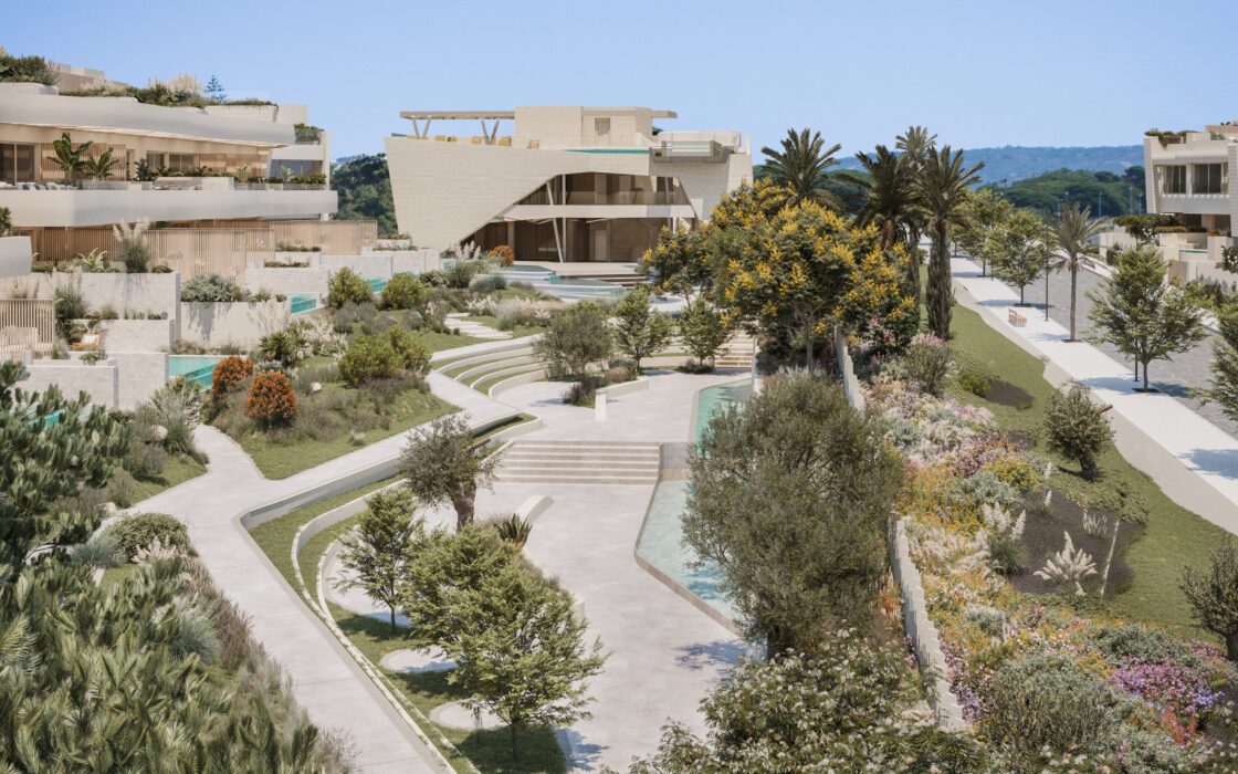 Трехспальные апартаменты с террасой на пляже в Марбелье