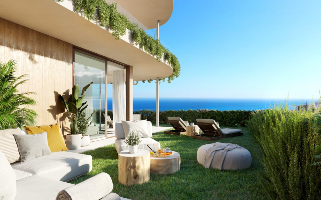 Элитные 2-комнатные апартаменты с садом в Фуенхироле