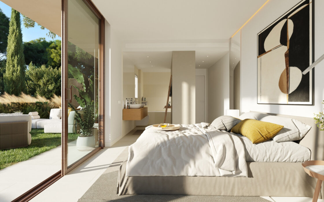 Элитные 2-комнатные апартаменты с садом в Фуенхироле