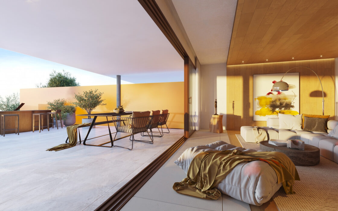 3-комнатные апартаменты с садом в Фуенхироле 114 кв.м