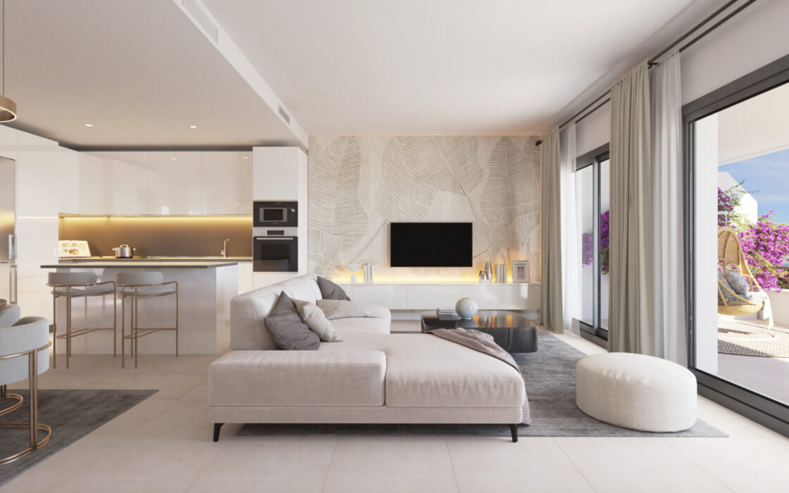 Апартаменты с 3 спальнями в новостройке Эстепоны 116 кв.м