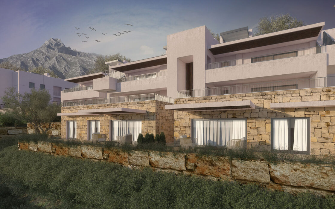 Новые апартаменты с 3 спальнями в Истане, Марбелья, терраса