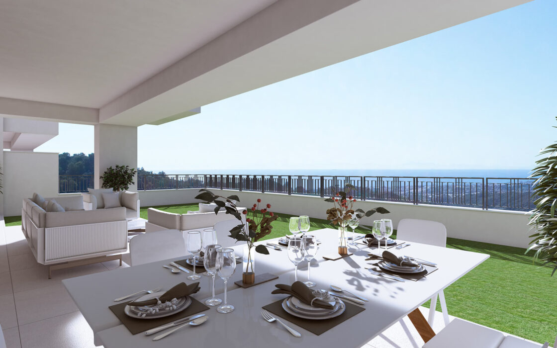 Новые апартаменты с 3 спальнями в Истане, Марбелья, терраса