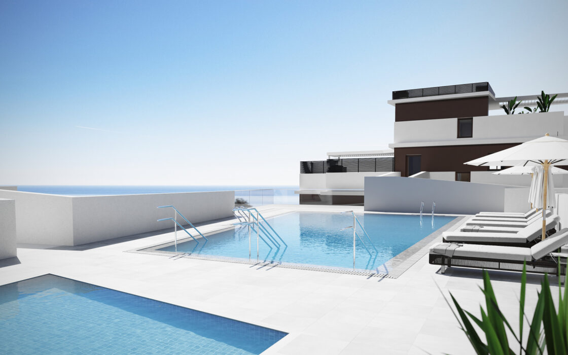 Нові апартаменти з терасою в Рінкон-де-ла-Вікторія 97 кв.м.