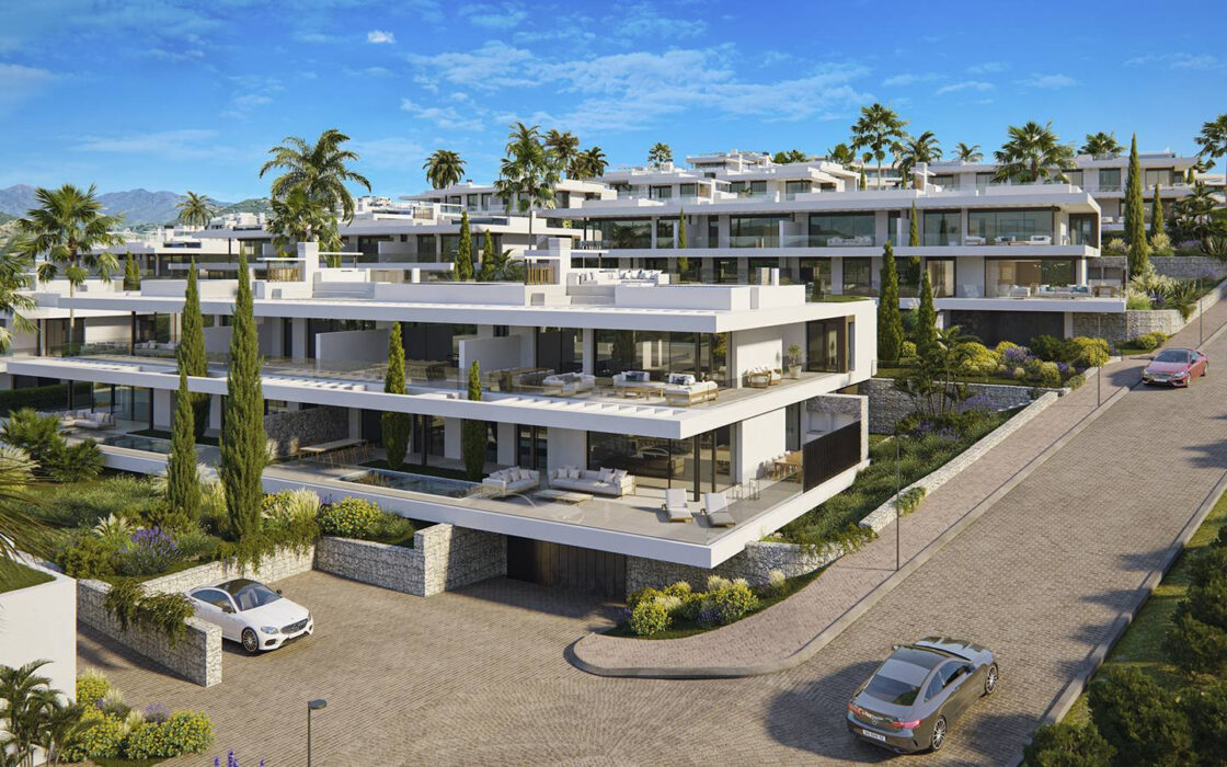 Новый комплекс в Марбелье, 135 кв.м, с террасой и видом