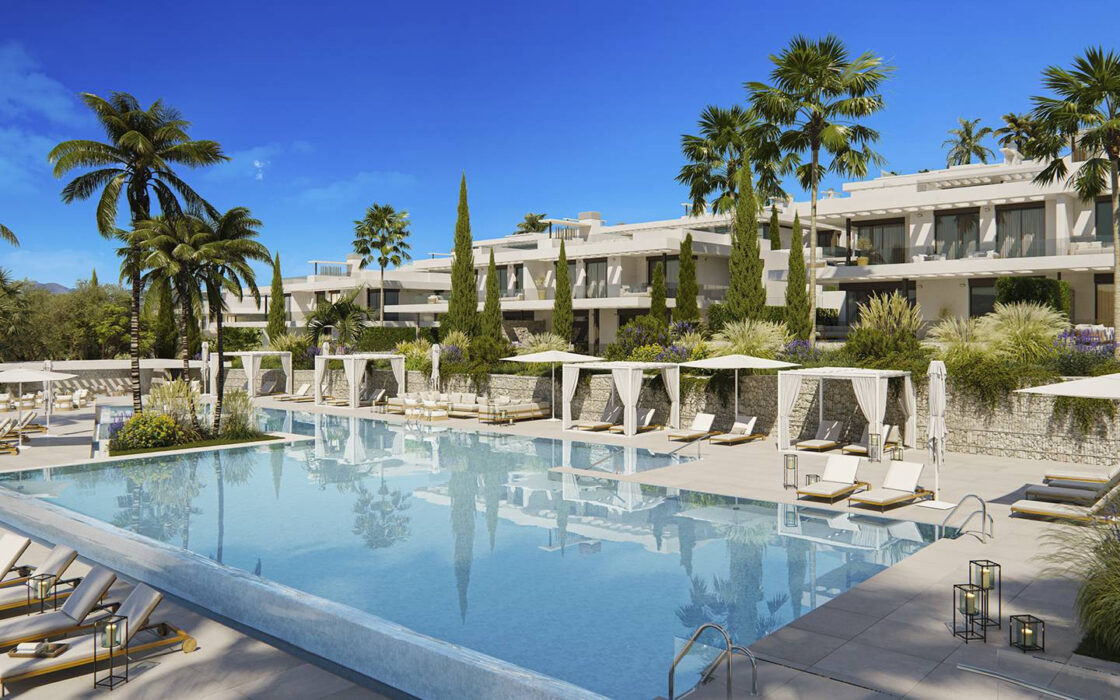 Новый комплекс в Марбелье, 135 кв.м, с террасой и видом