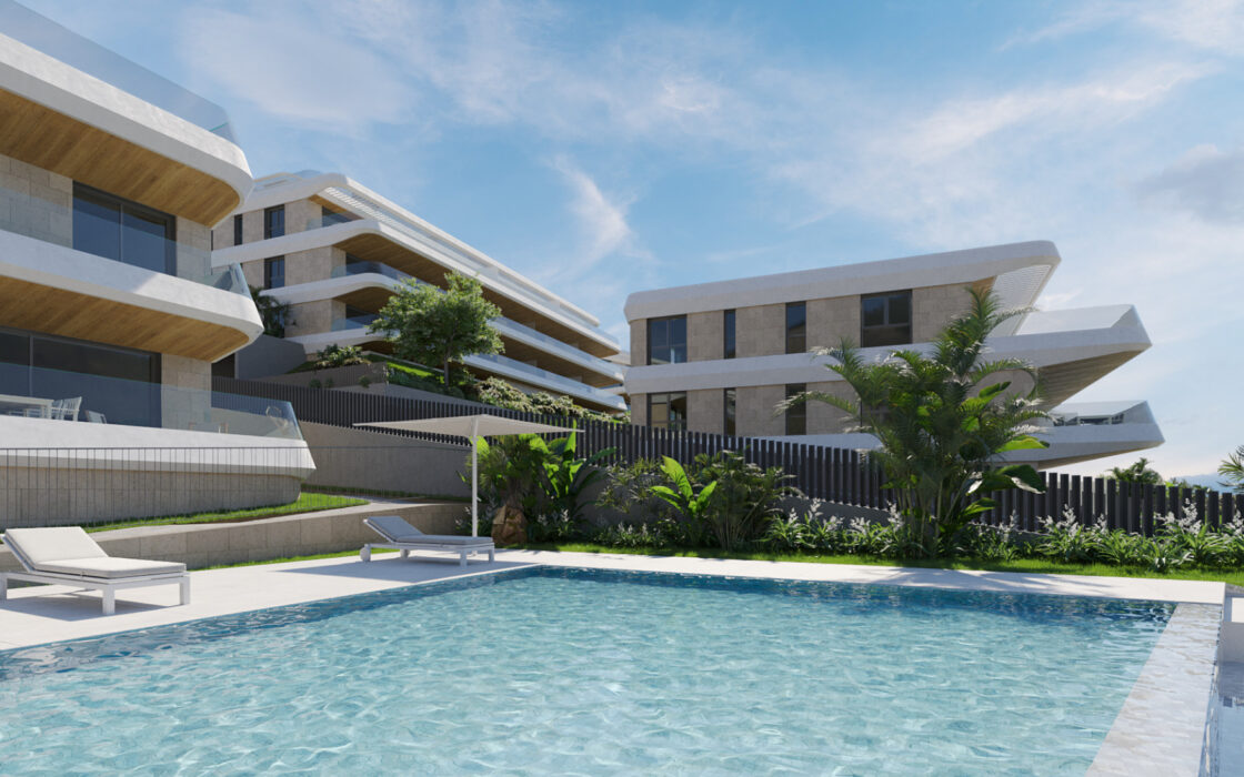 Нові квартири в Естепоні з терасою 107 кв.м. біля моря