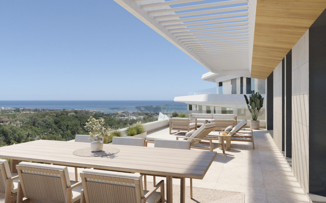 Нові квартири в Естепоні з терасою 107 кв.м. біля моря