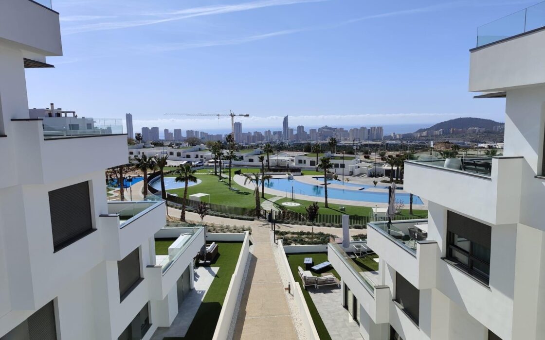 Квартира з терасою та видом на море в Golf Bahía Finestrat