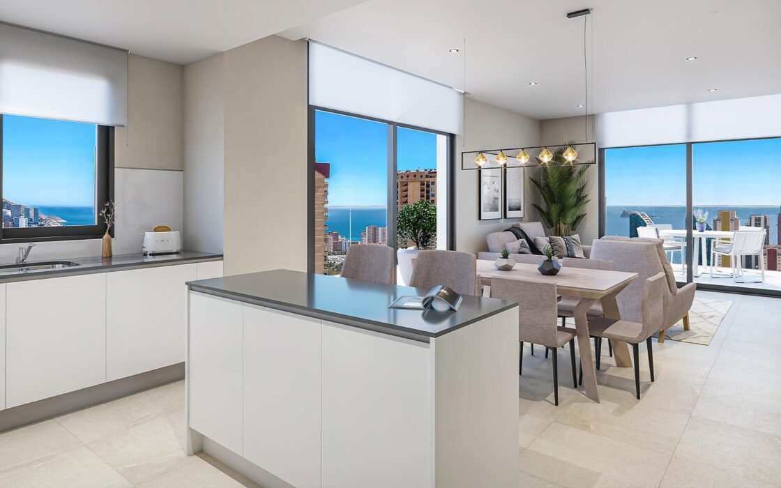 Квартиры в Бенидорме 1-4 спален с видом на море