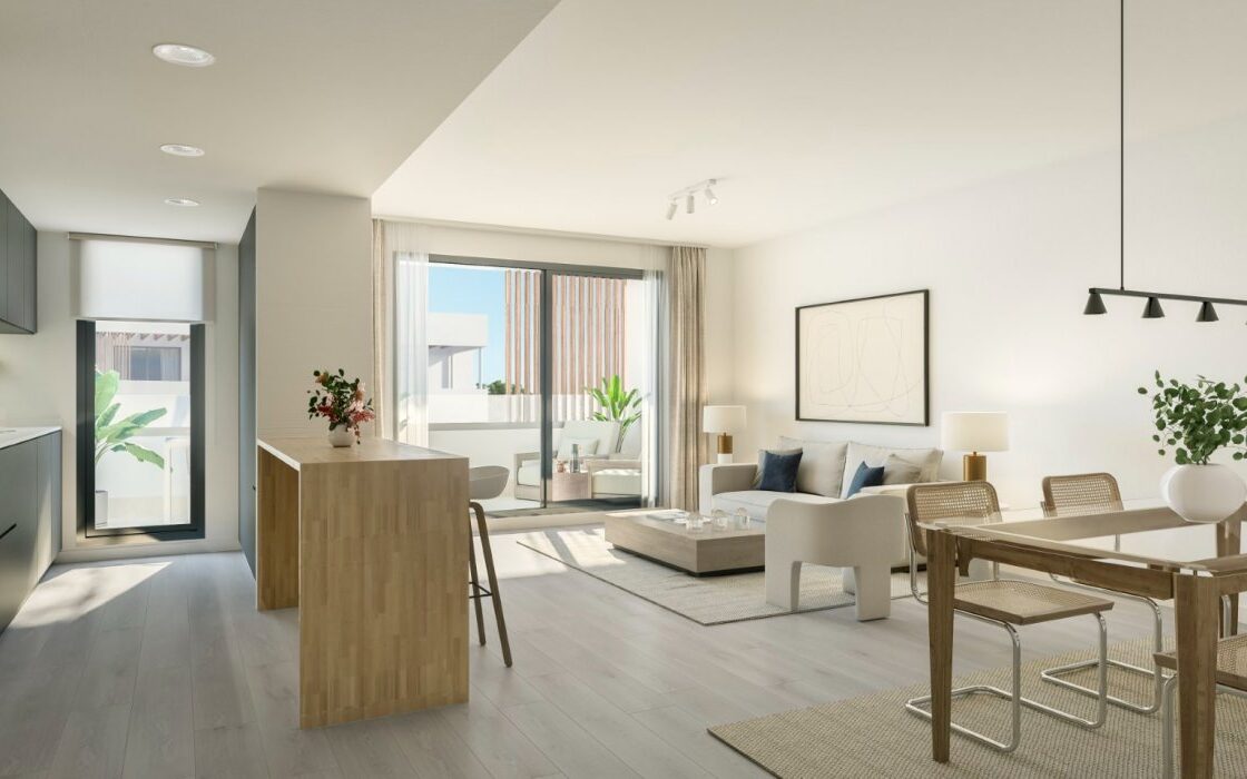 Апартаменты 92 кв.м в Аликанте у моря с террасой