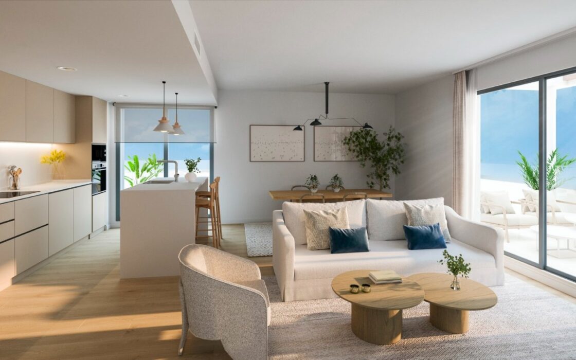 Апартаменты 92 кв.м в Аликанте у моря с террасой