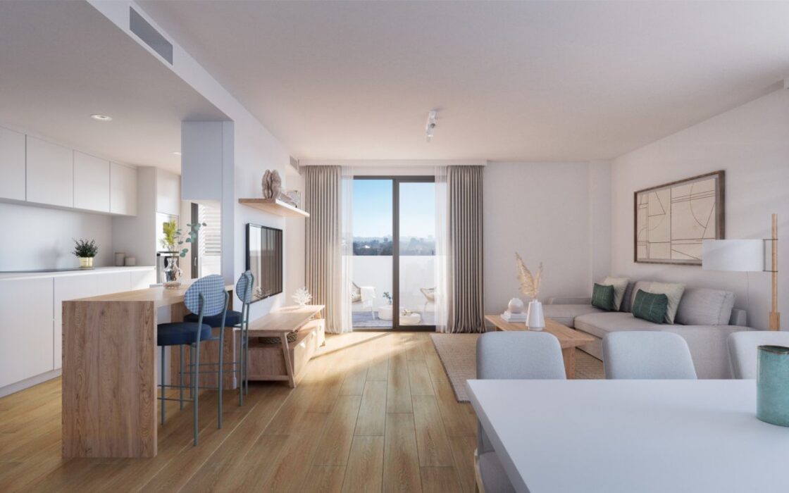 Апартаменты 62 кв.м у моря в Аликанте с террасой