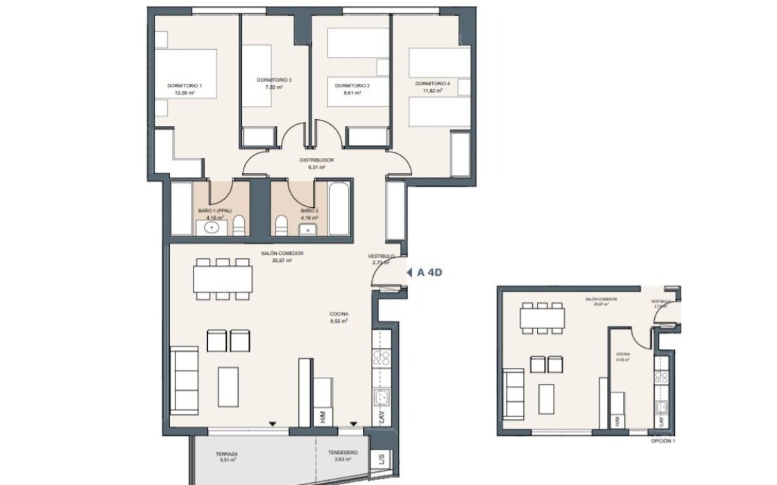 Апартаменти 122 кв.м в Аліканте з видом на море