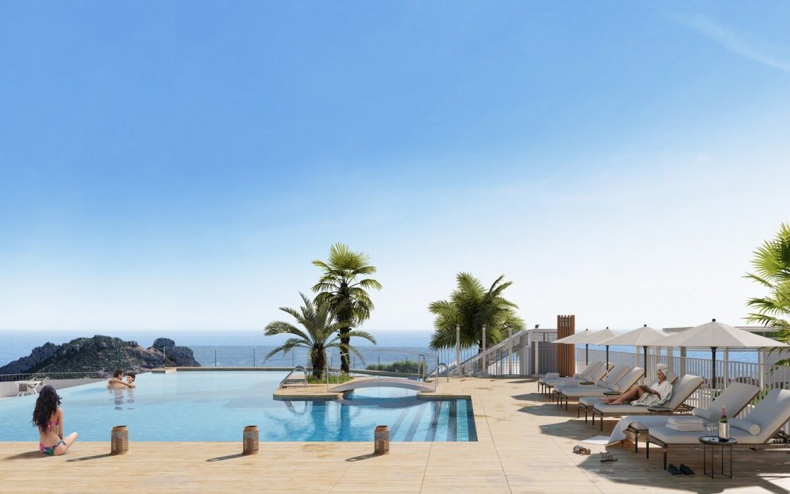 Квартири у моря в Агиласі з терасами та прекрасним видом