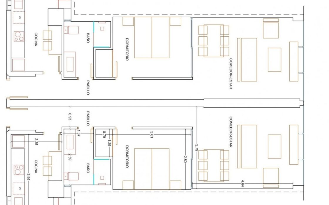Квартира у моря в Бенидорме, 59 кв.м, 1 спальня