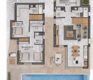 Современная вилла с бесконечным бассейном в Финестрате 151 кв.м