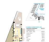 Дизайнерская квартира с террасой в Сьюдад-Кесада 80 кв.м