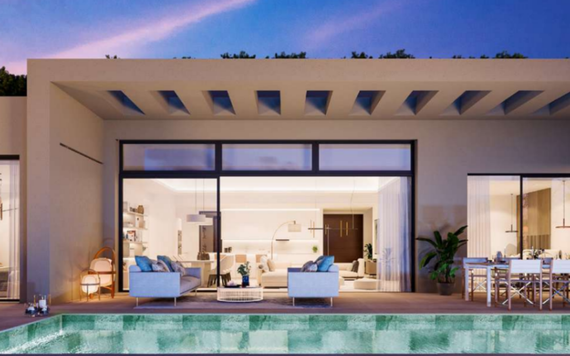 Вілли в Бенахавісі 5 кімнат з панорамним видом на море