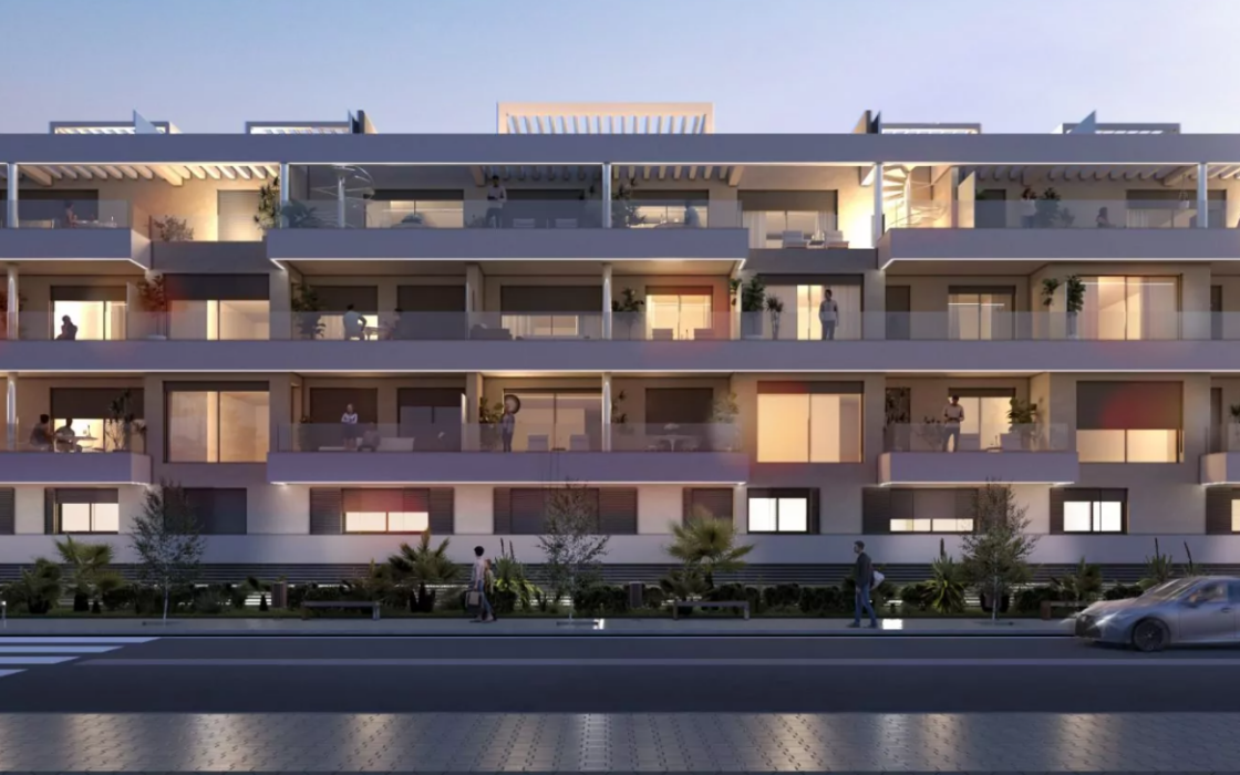 Апартаменти з терасою в Рінкон-де-ла-Вікторія 62.5 кв.м